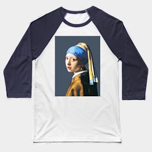 A girl with a pearl earring pop art Baseball T-Shirt